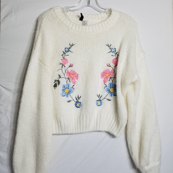 H&m embroidered sweater Clearance